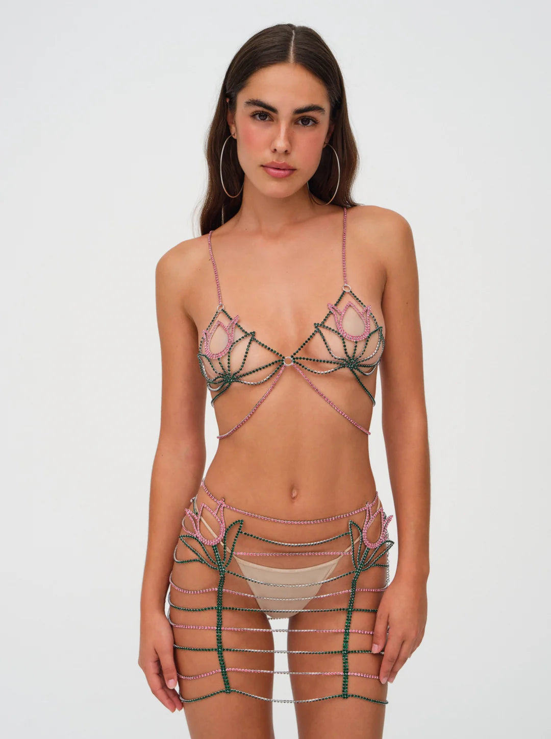 Tulip Rhinestone Skirt