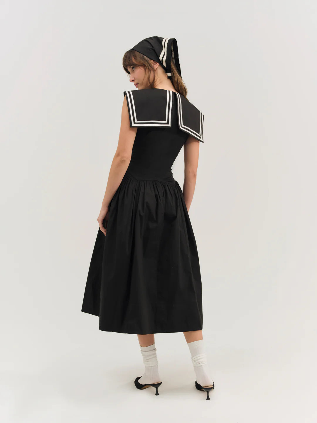 Helena Poplin Collared Midi Dress