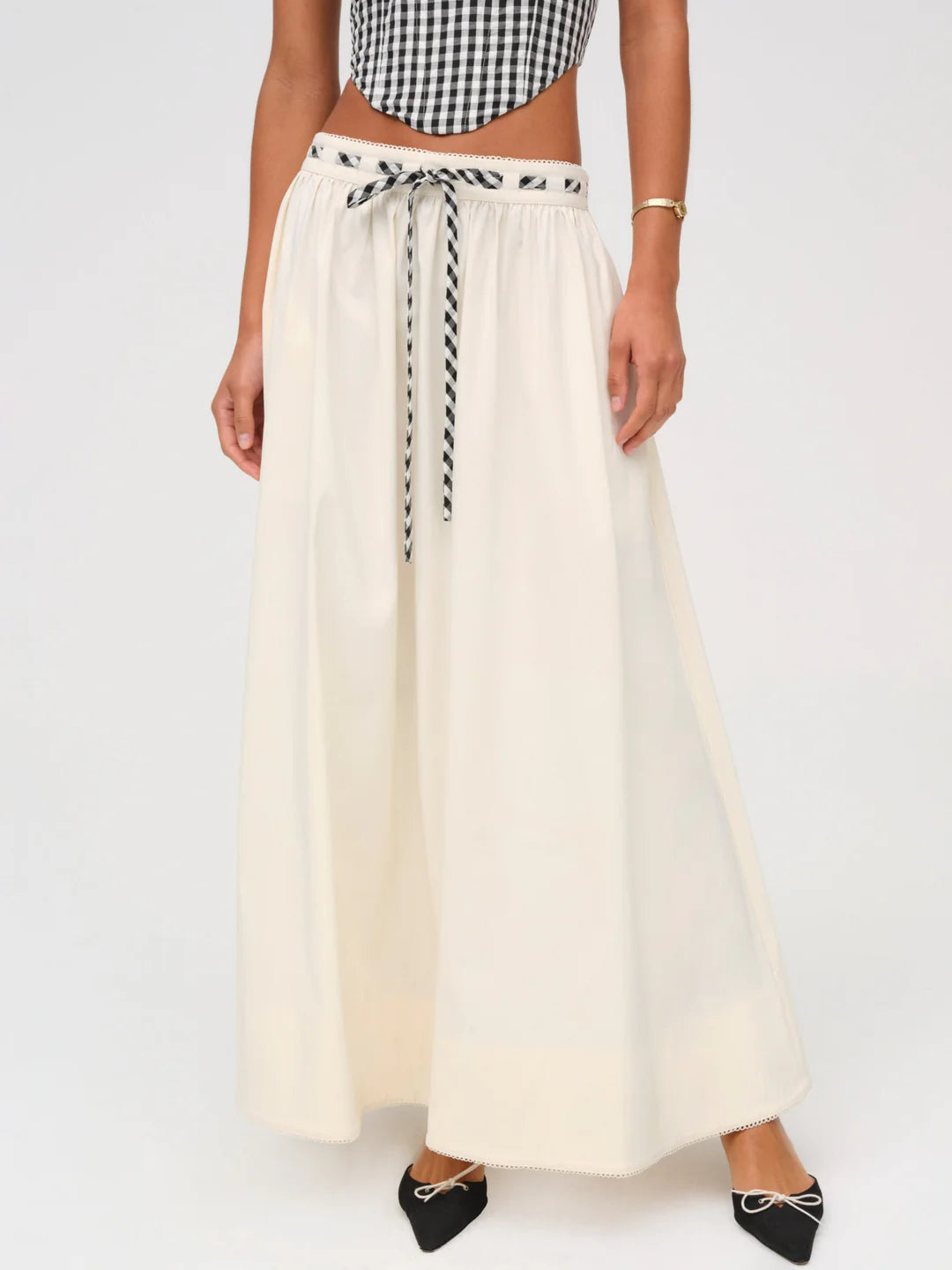 Georgia Poplin Midi Skirt