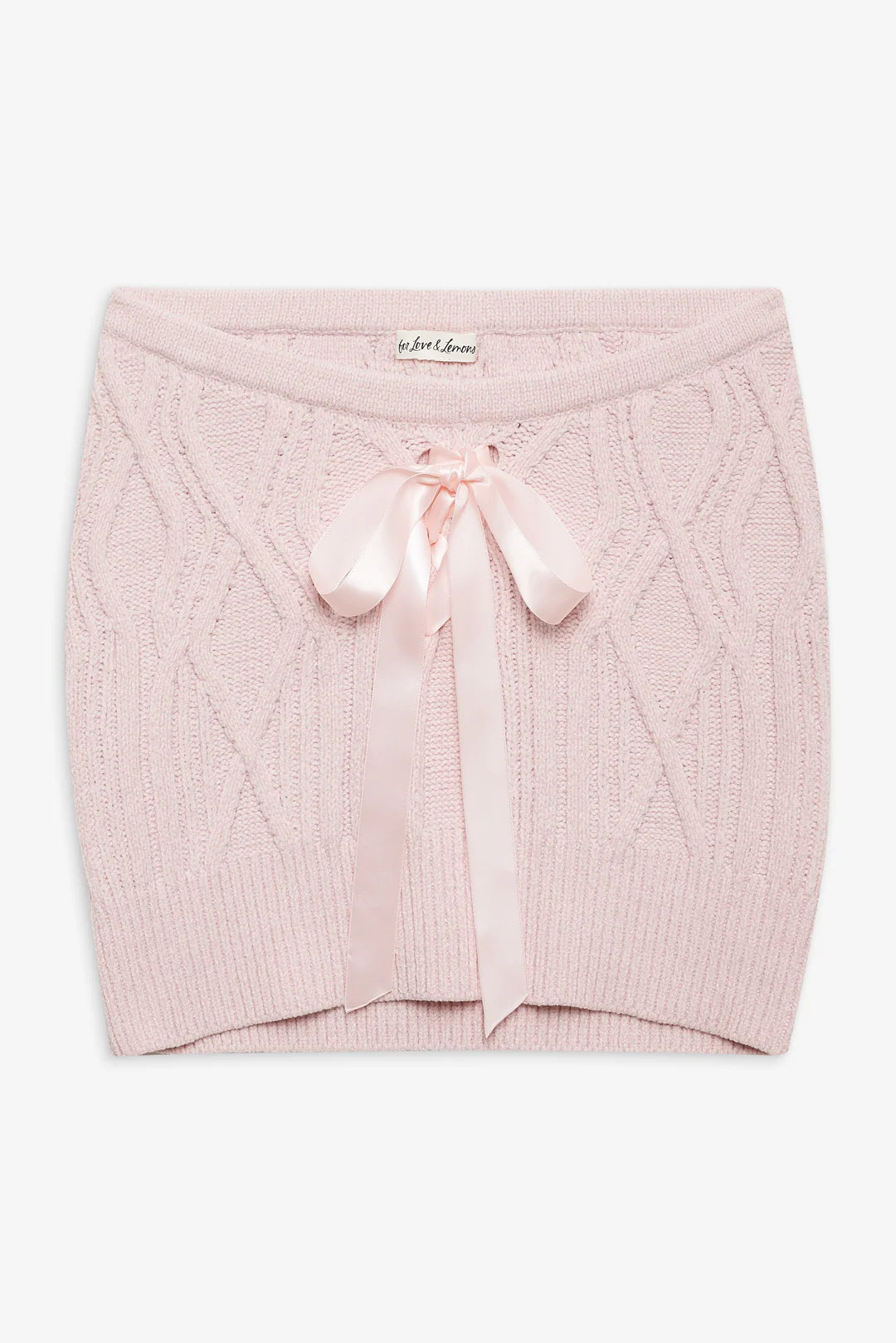 Chenille Cable Knit Mini Skirt