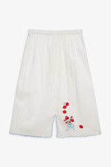 Forget Me Not Embroidery Midi Skirt