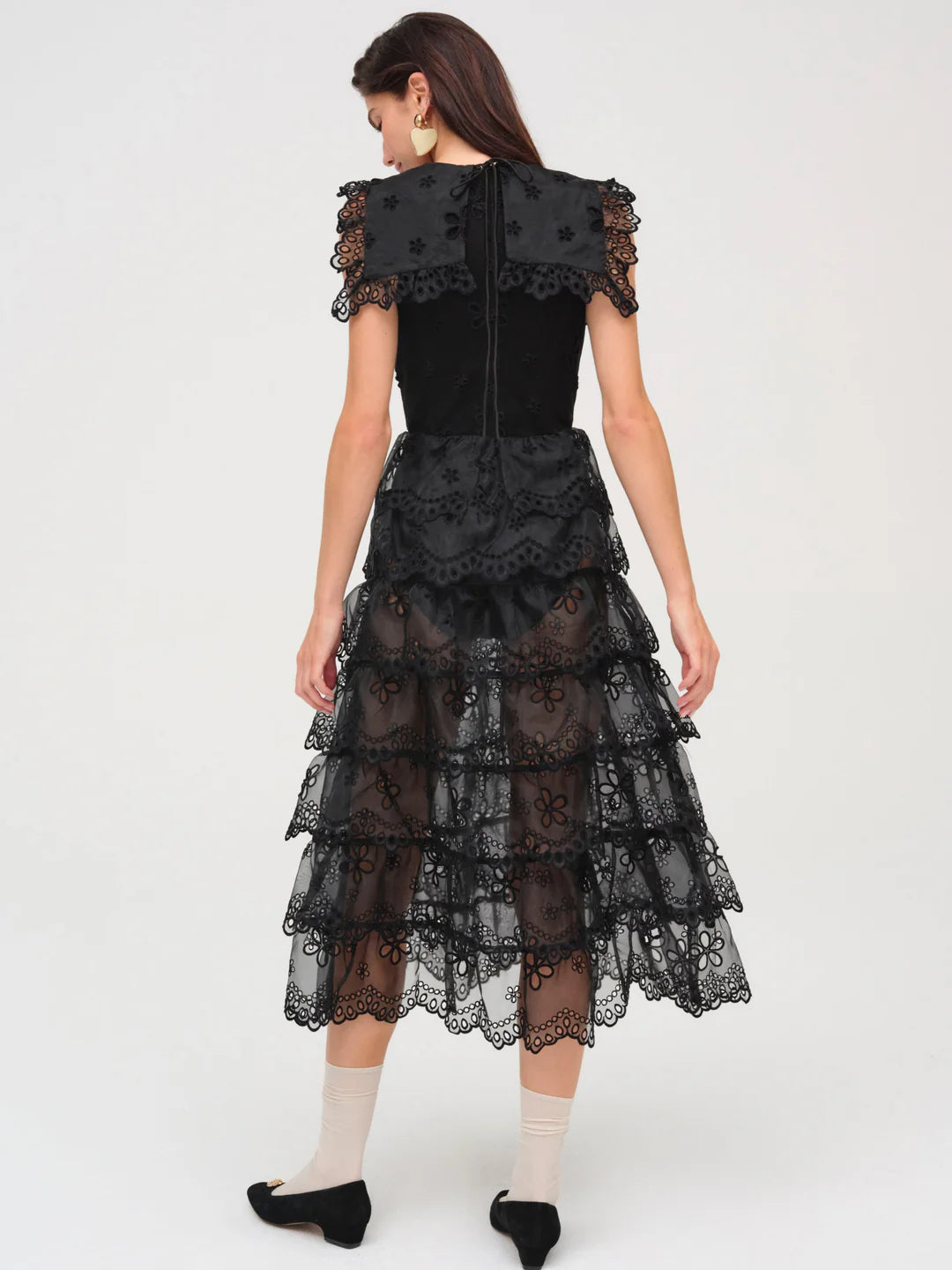 Daisy Eyelet Midi Dress