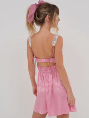 Rose Milk Eyelet Slip Dress