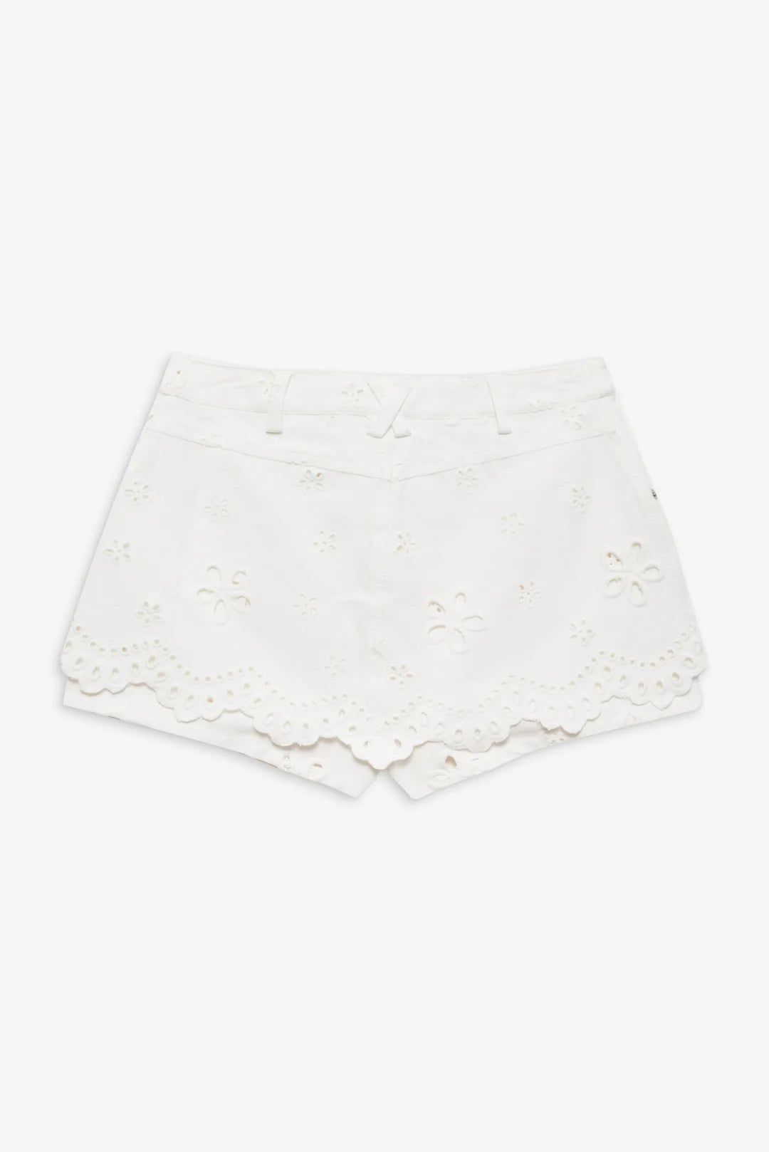 Daisy Eyelet Denim Skort