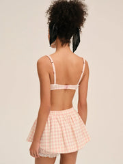 Petal Gingham Skort