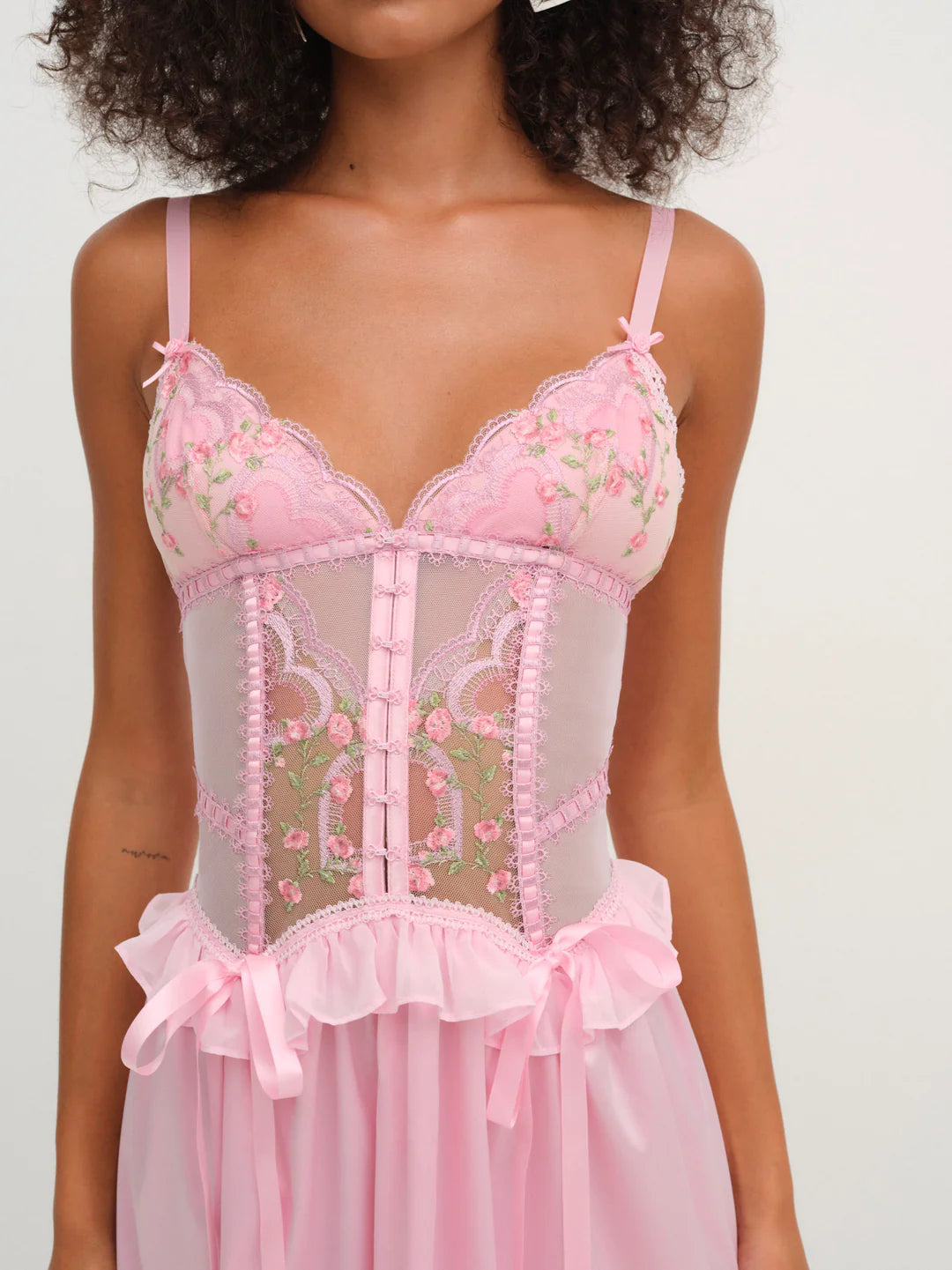 Ily Embroidered Slip Dress