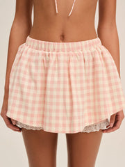 Petal Gingham Skort