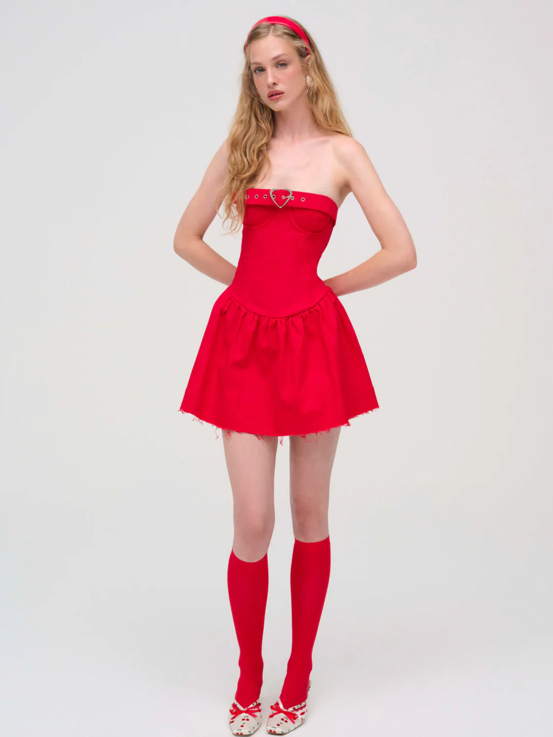 Lipstick Denim Mini Dress