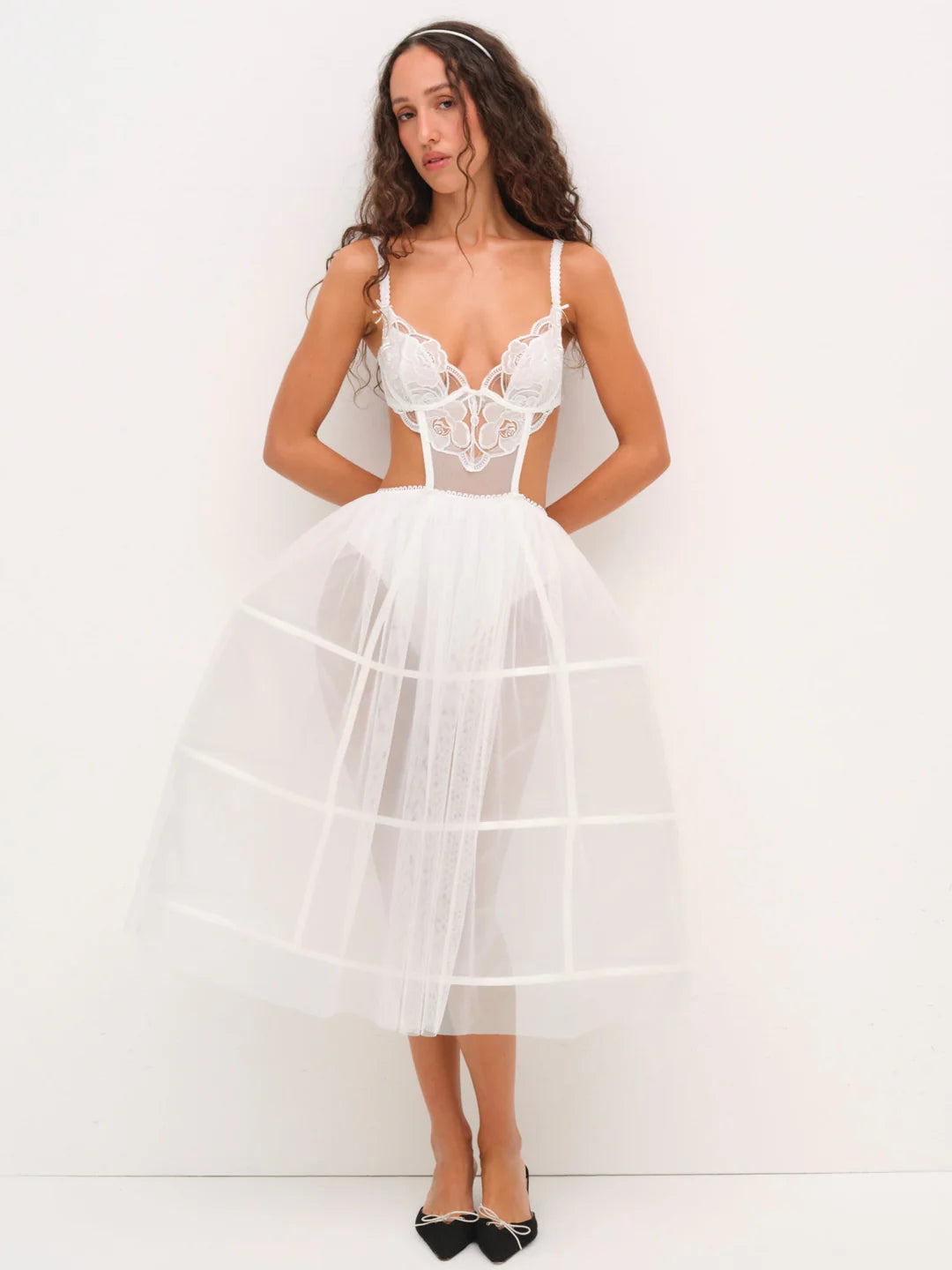 Blushing Blooms Midi Slip Dress