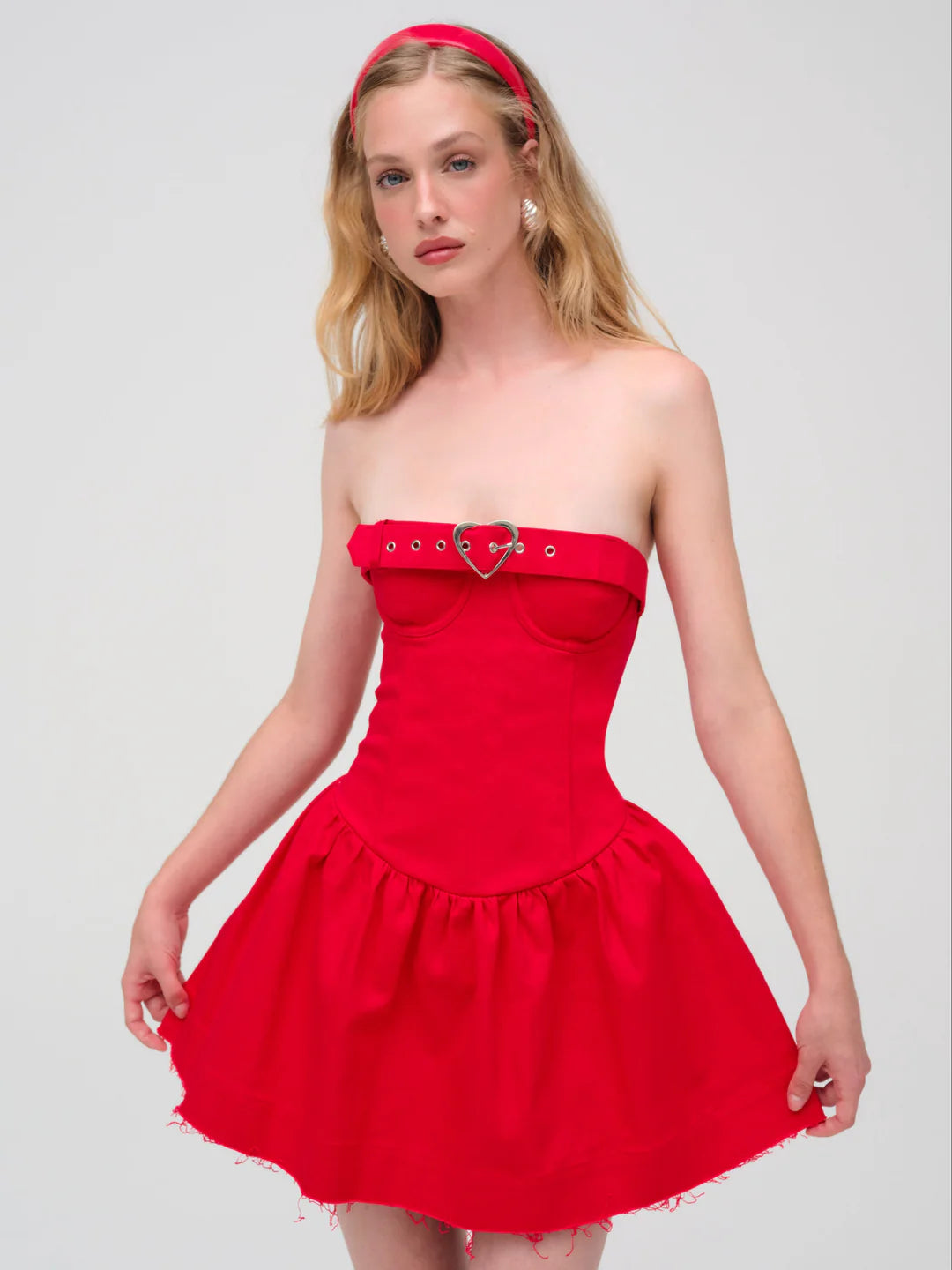 Lipstick Denim Mini Dress