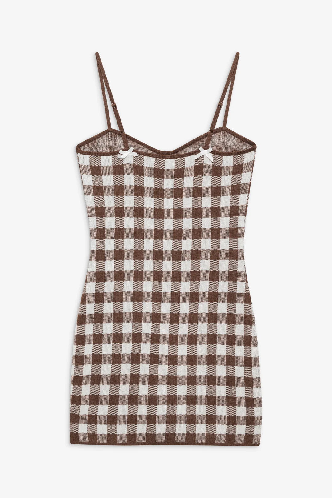 Gingham Knit Mini Dress