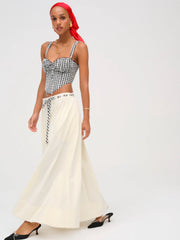 Georgia Poplin Midi Skirt