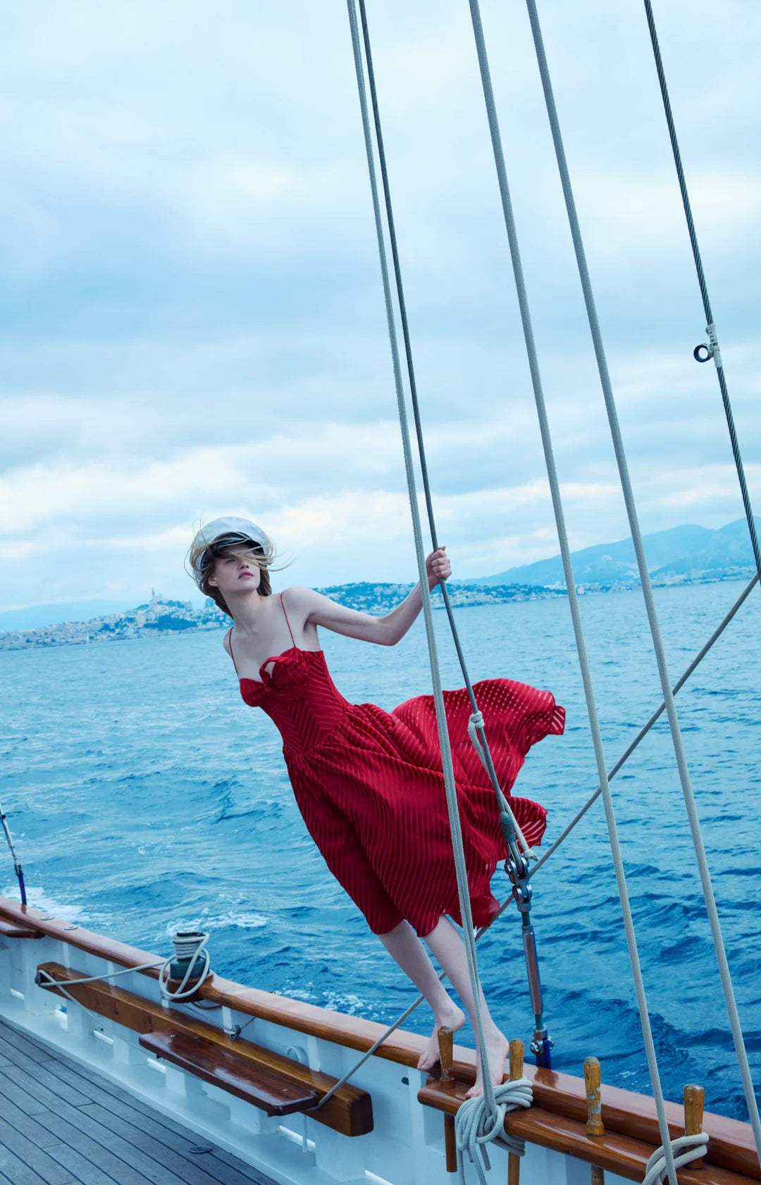 Satin Burnout Stripe Midi Dress