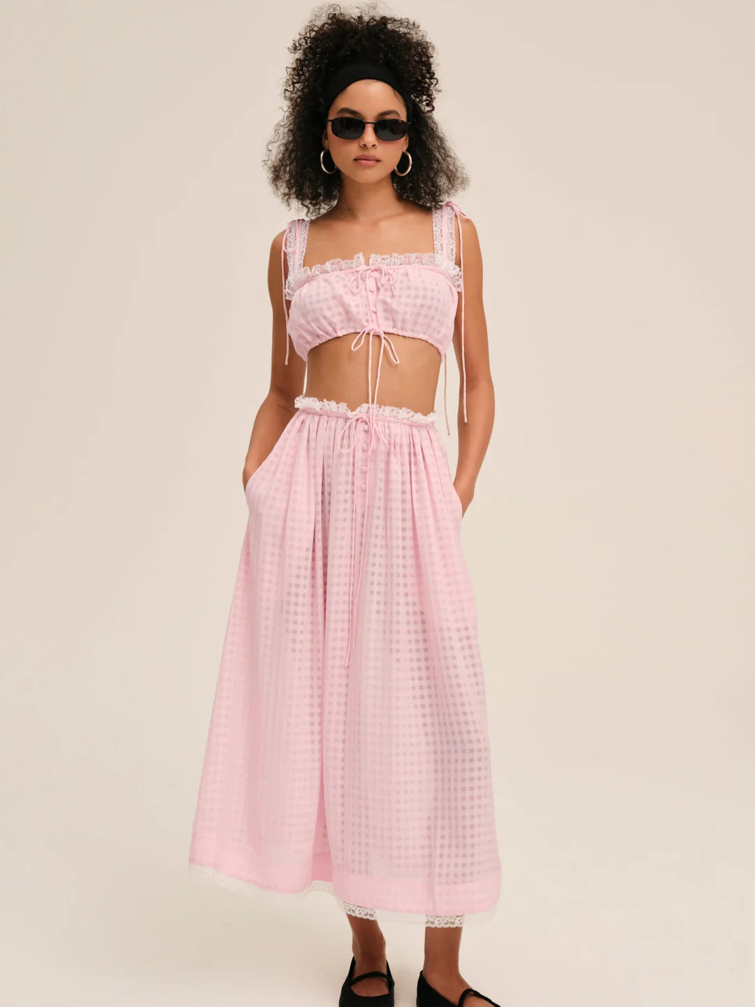 Ginny Gingham Crop Top