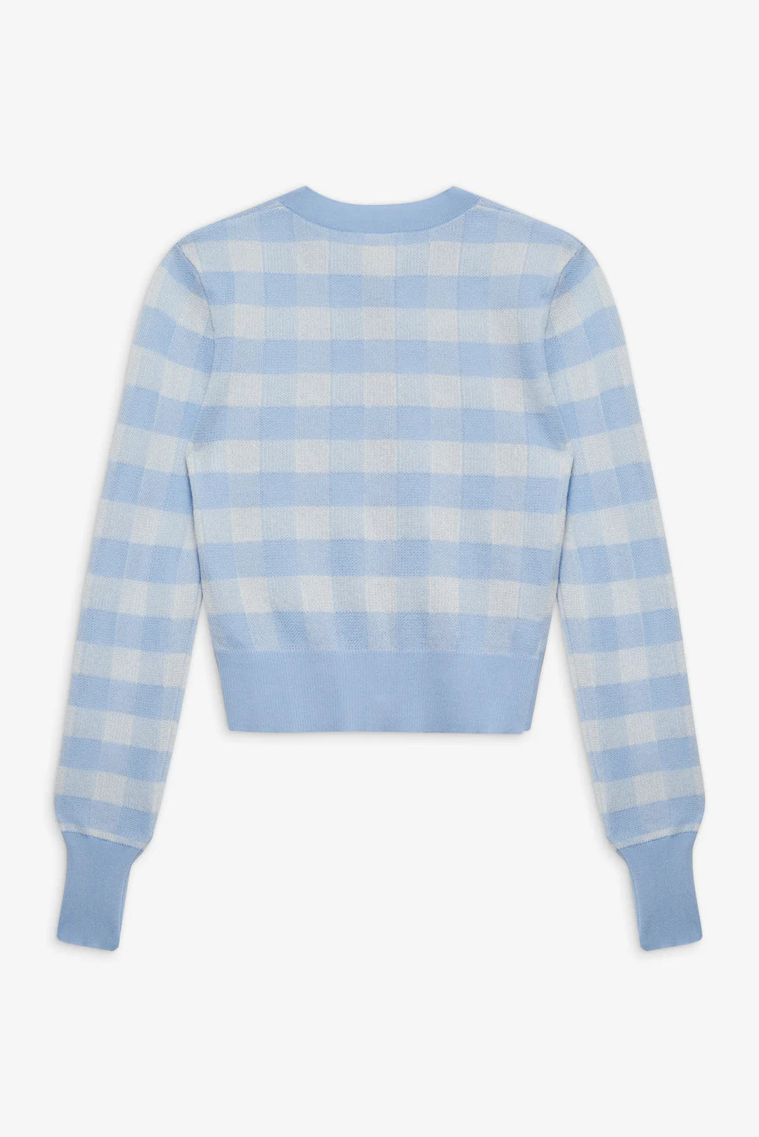 Brushed Gingham Knit Cardigan