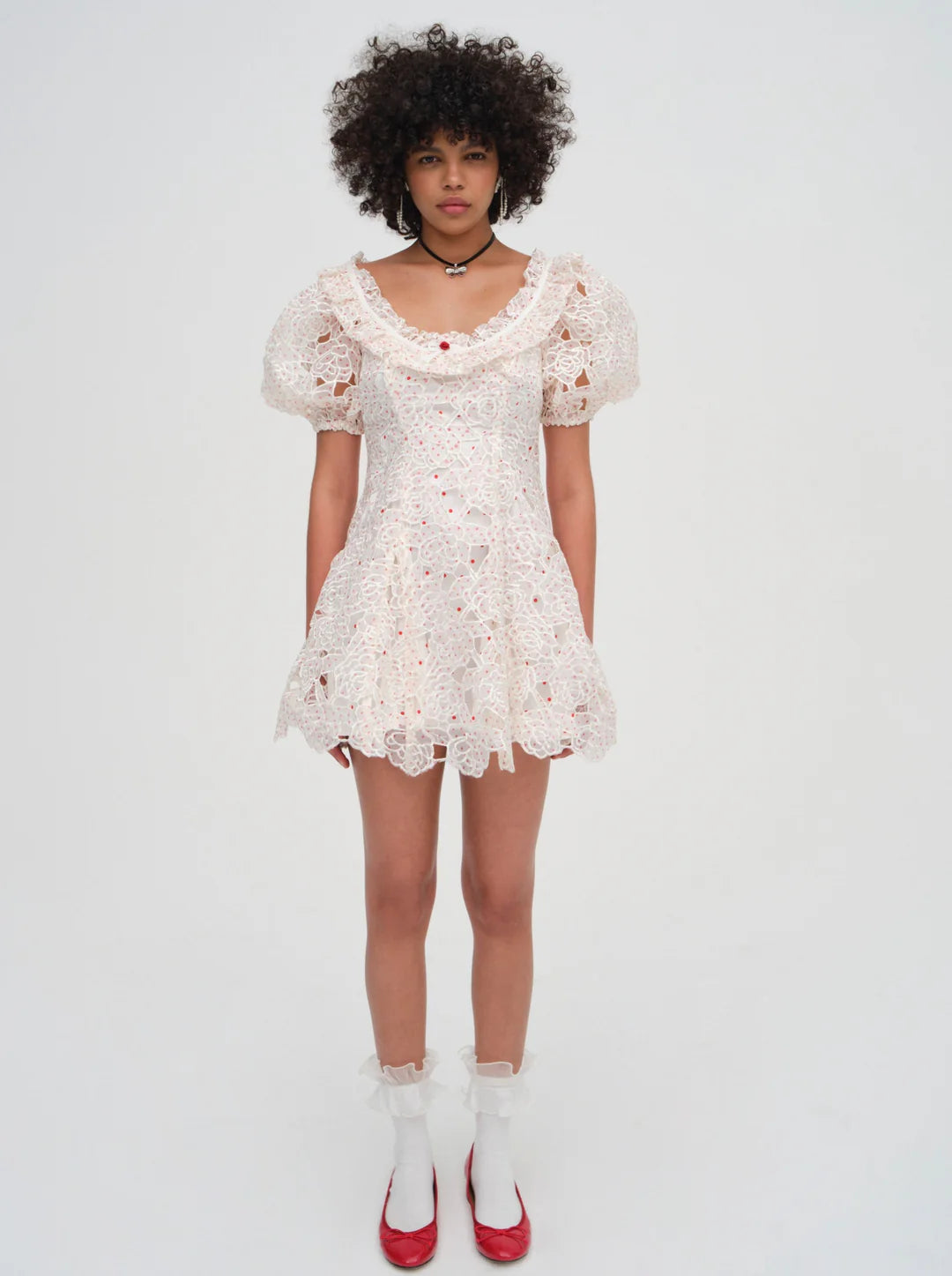 Aphrodite Embroidered Mini Dress