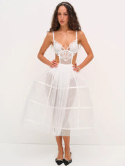 Blushing Blooms Midi Slip Dress