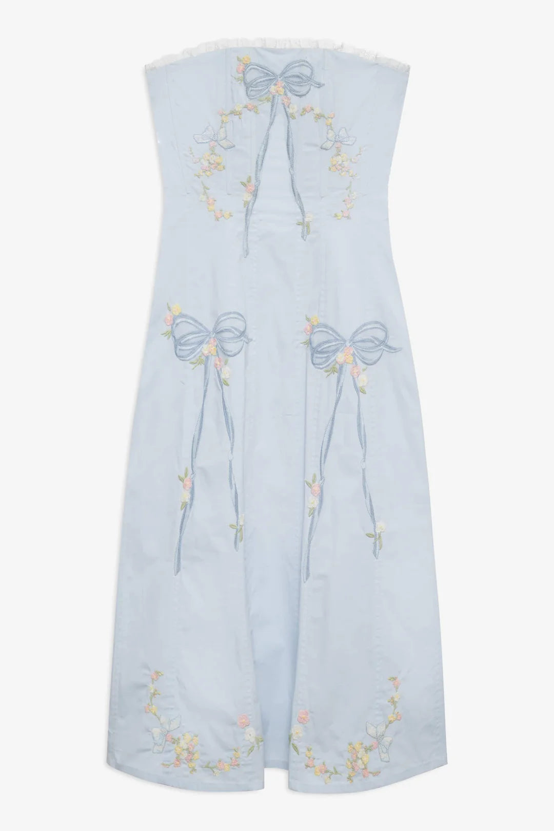 Baby Bows Patchwork Midi Dress