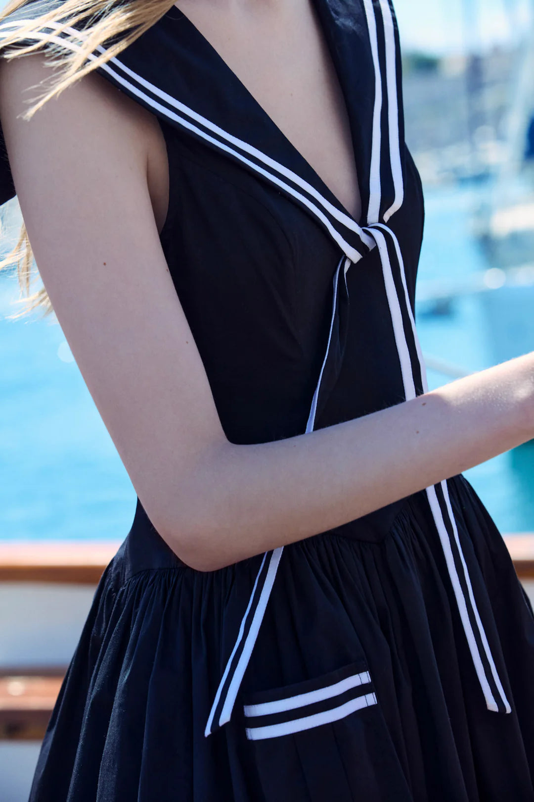 Helena Poplin Collared Midi Dress