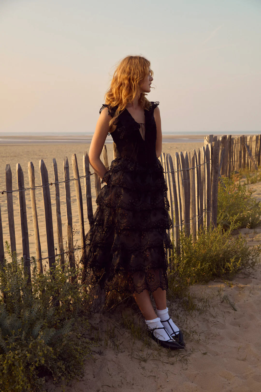 Daisy Eyelet Midi Dress