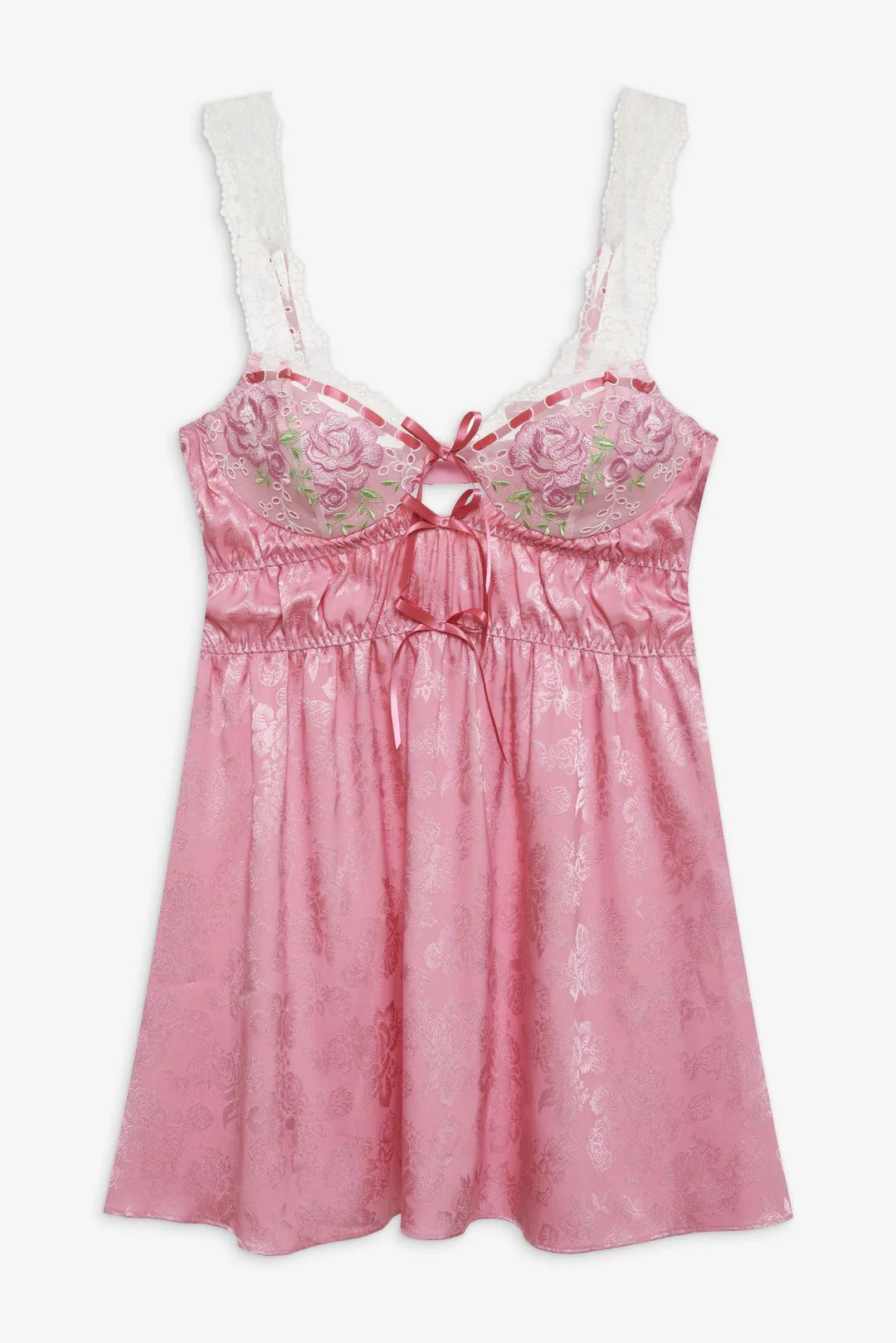 Rose Milk Eyelet Slip Dress