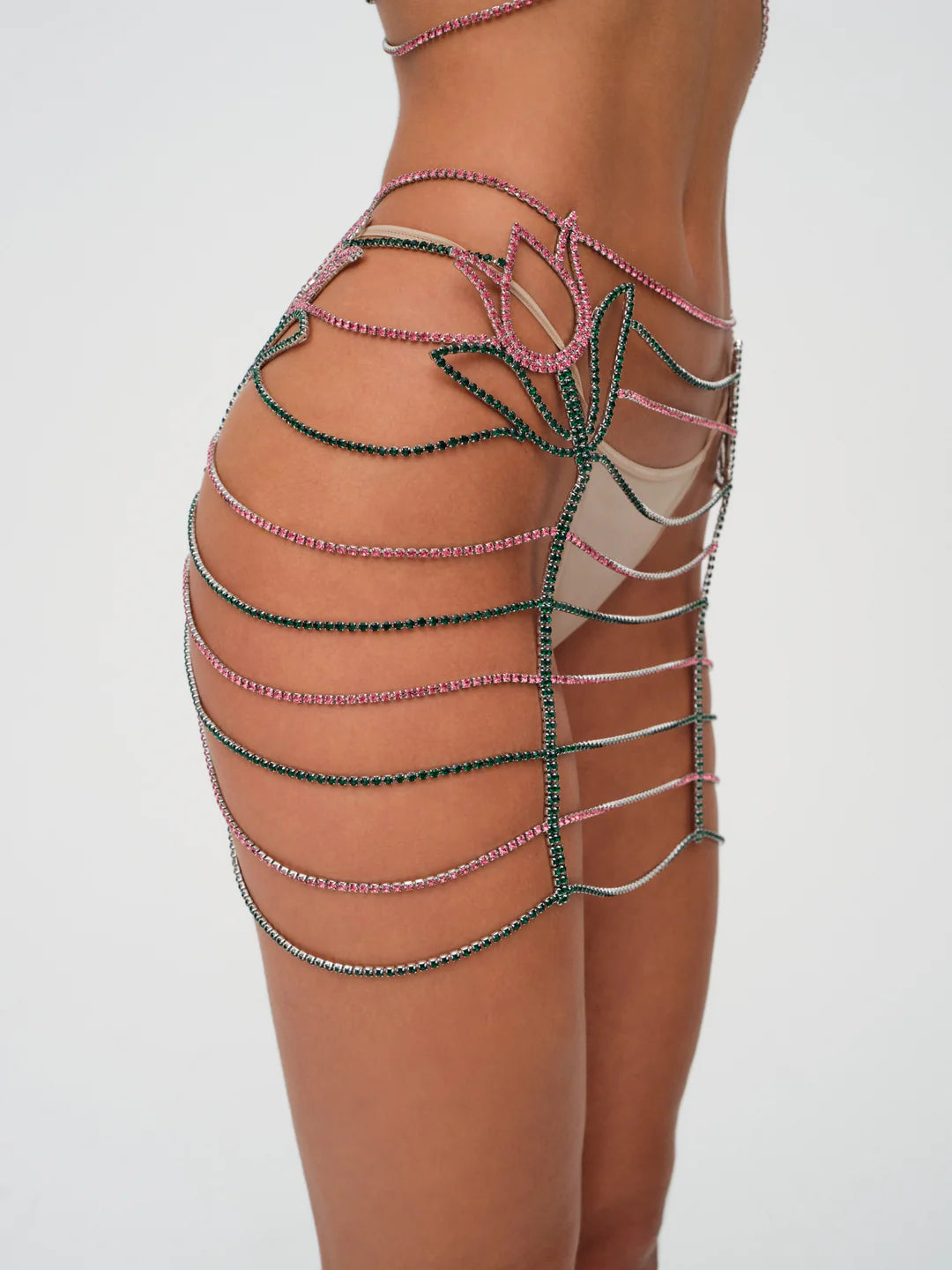 Tulip Rhinestone Skirt