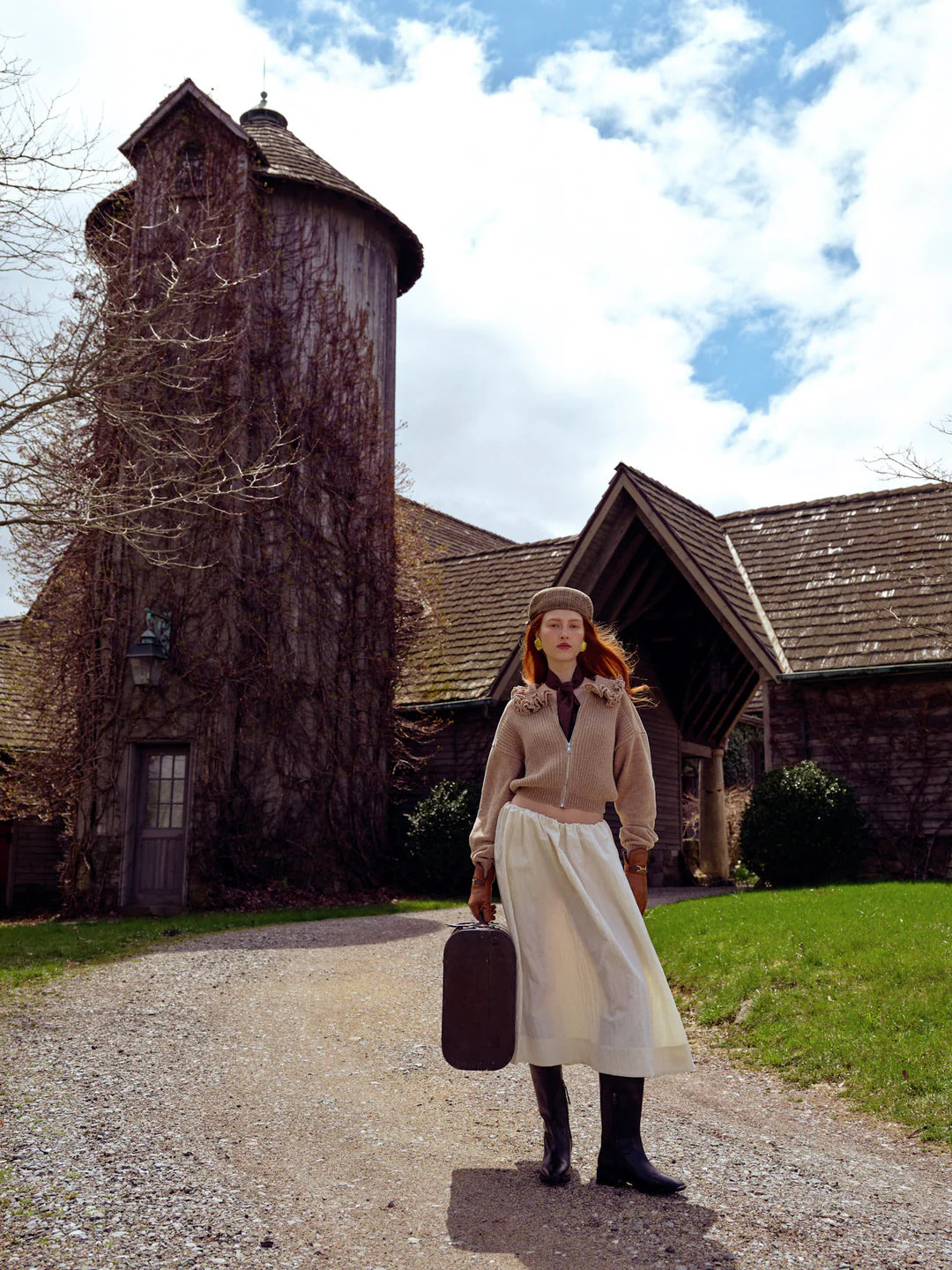 Billie Poplin Midi Skirt