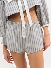 Linen Stripe Shorts