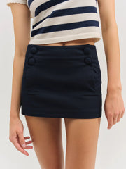 Cotton Twill Micro Skort