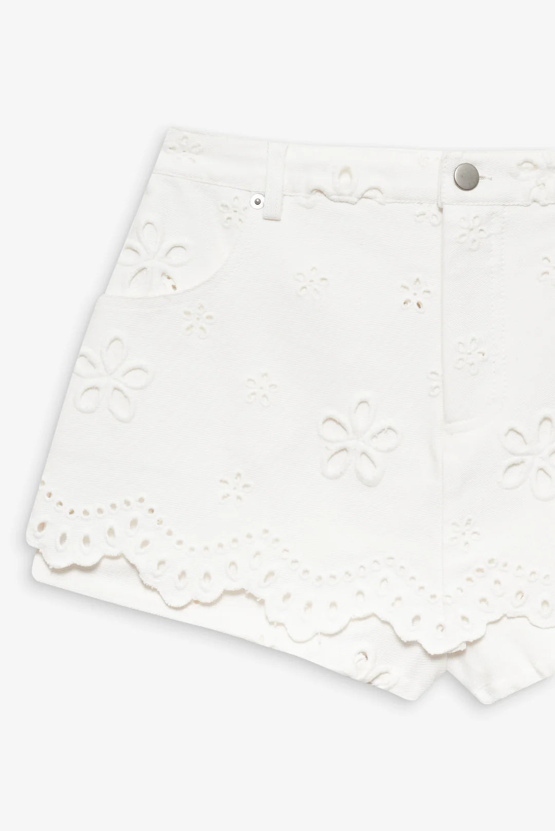 Daisy Eyelet Denim Skort