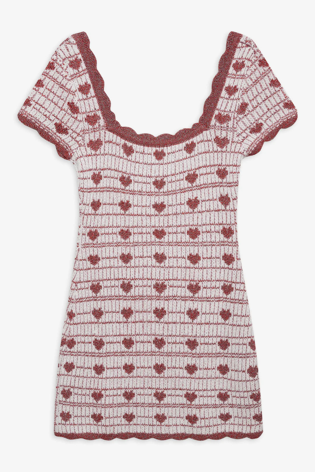Candy Heart Knit Mini Dress