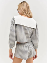Linen Stripe Top