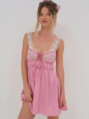 Rose Milk Eyelet Slip Dress