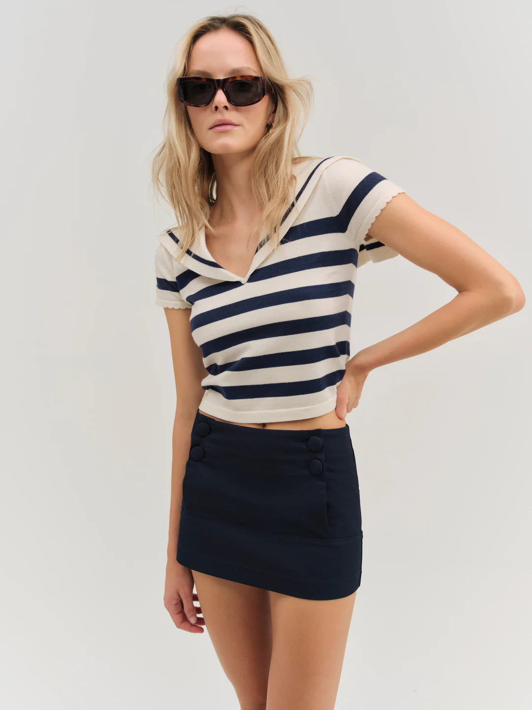 Cotton Twill Micro Skort