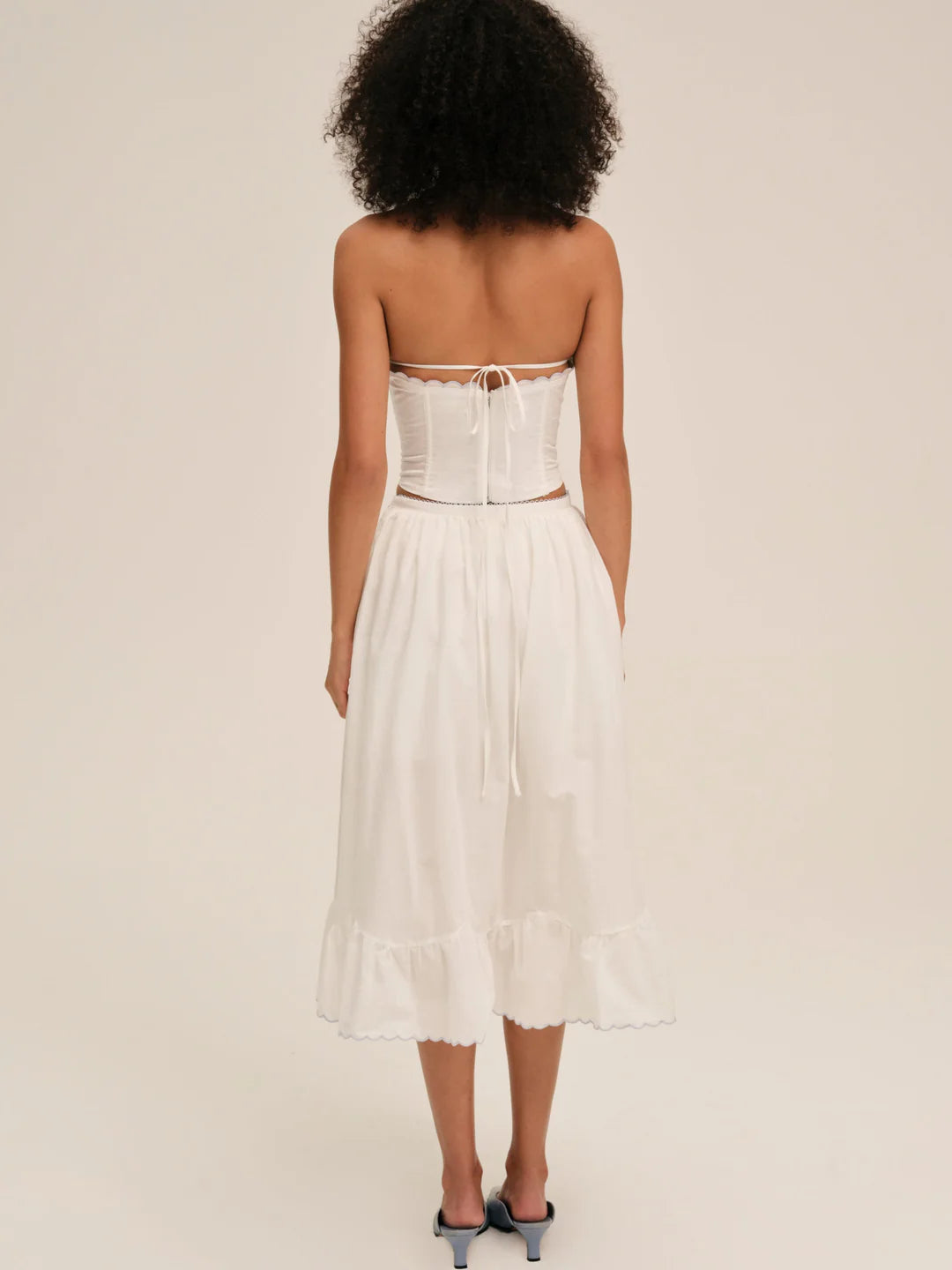 Tea Time Poplin Midi Skirt