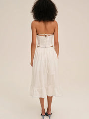 Tea Time Poplin Midi Skirt