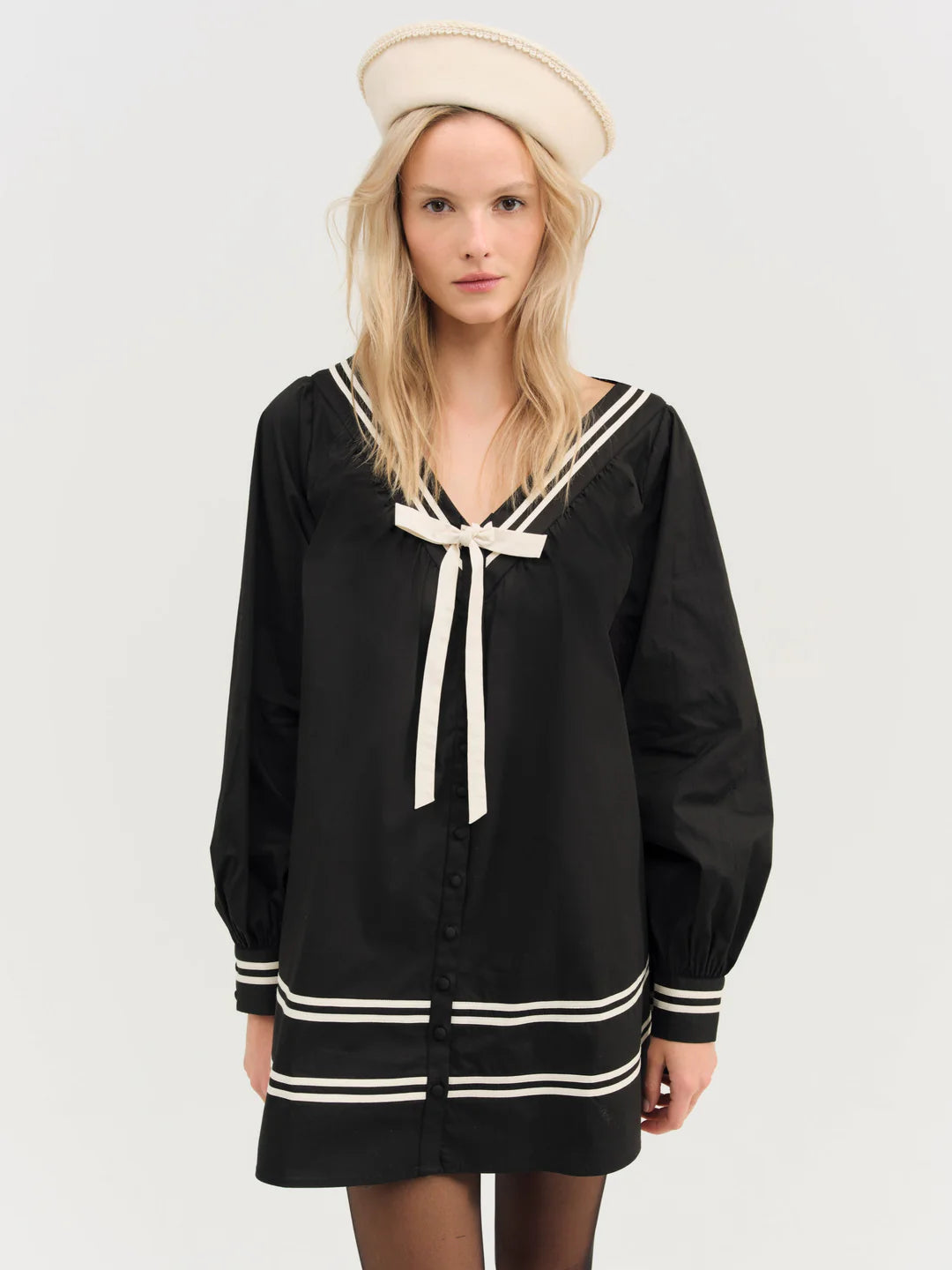 Helena Poplin Long Sleeve Mini Dress