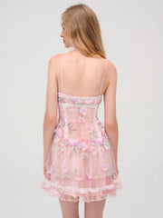 Emmeline Embroidery Ruffled Mini Dress