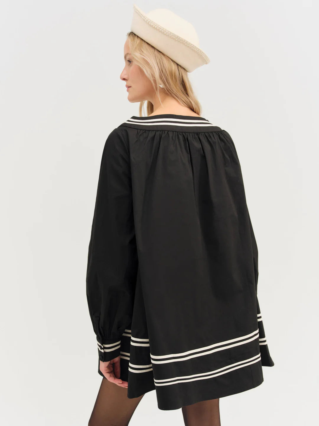 Helena Poplin Long Sleeve Mini Dress