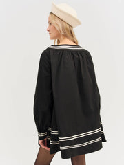 Helena Poplin Long Sleeve Mini Dress