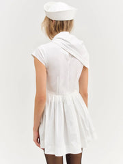 Helena Poplin Scarf Mini Dress