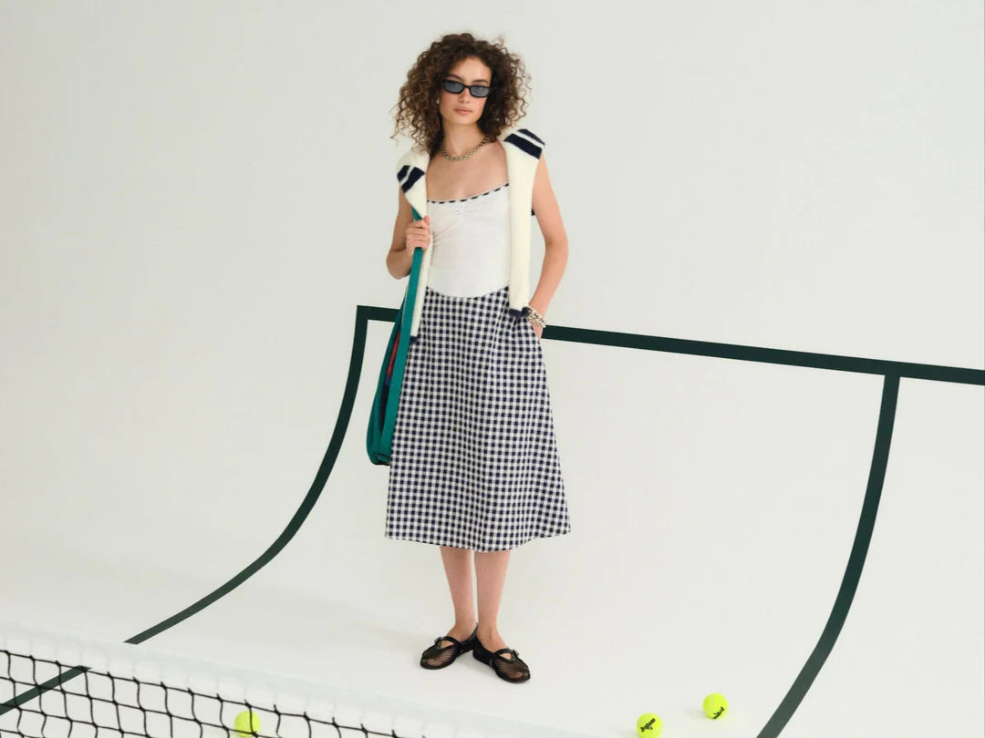 Gisella Gingham Midi Dress