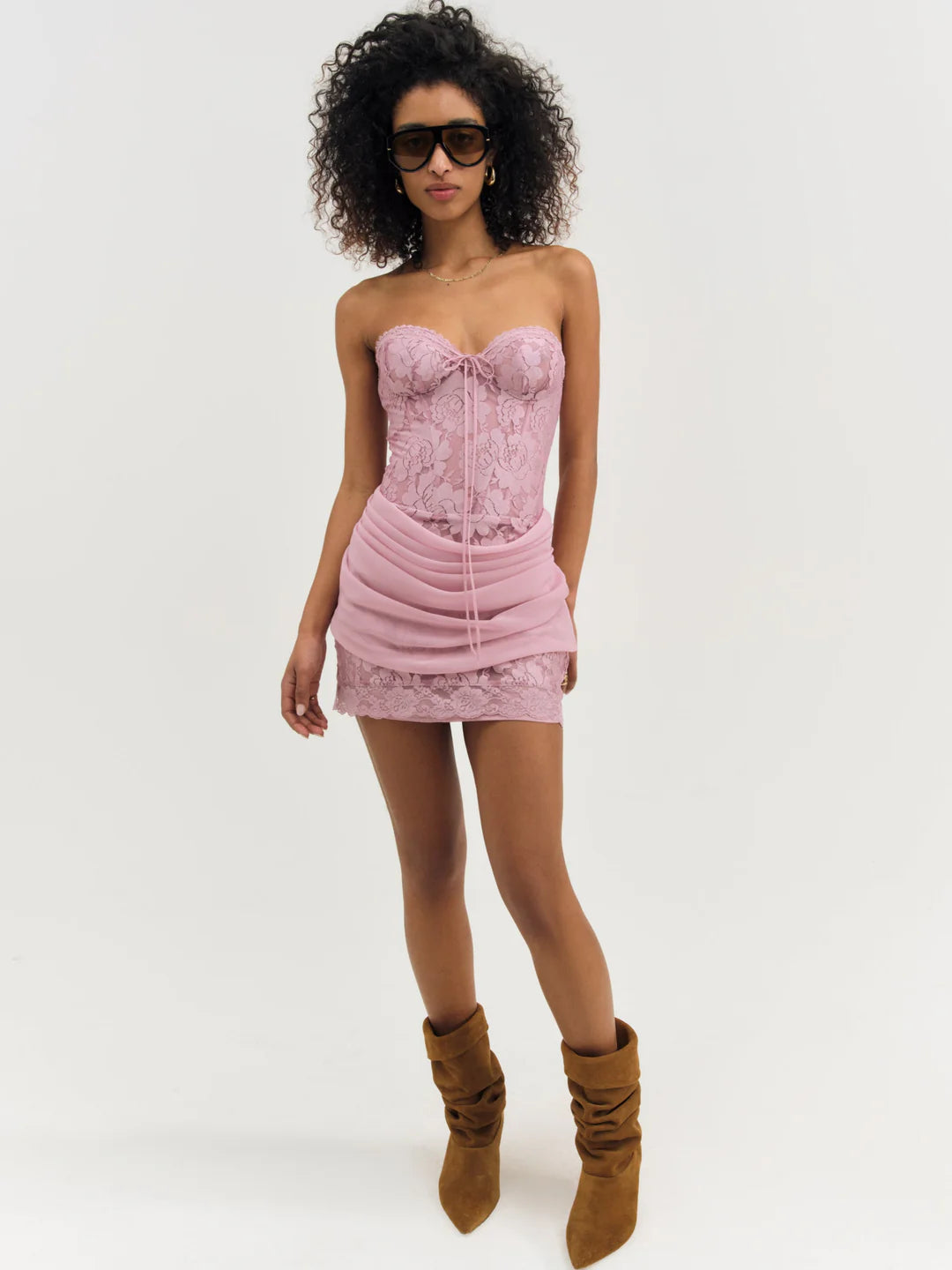 Claudia Rose Lace Micro Mini Dress