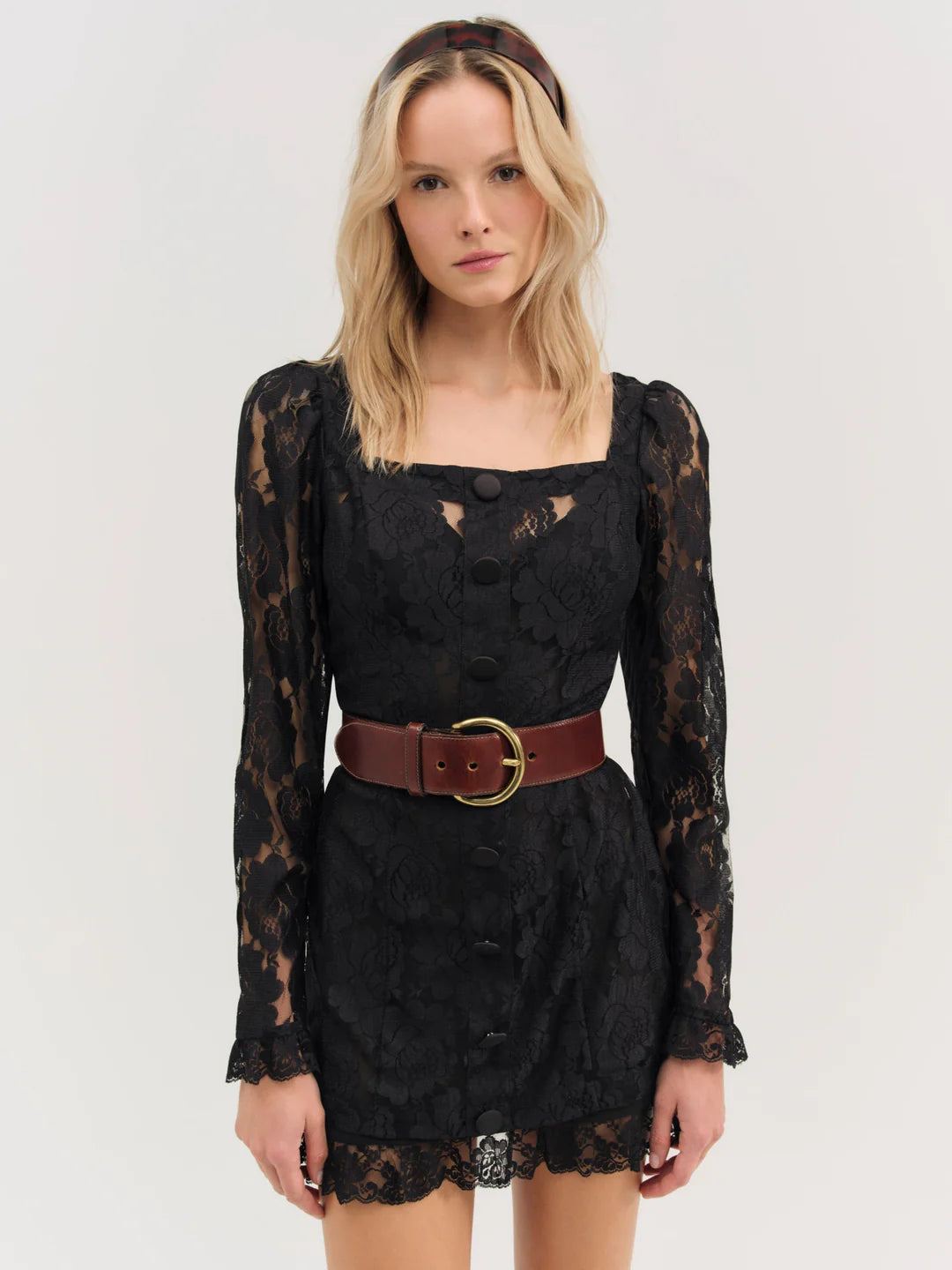 Claudia Rose Lace Long Sleeve Mini Dress
