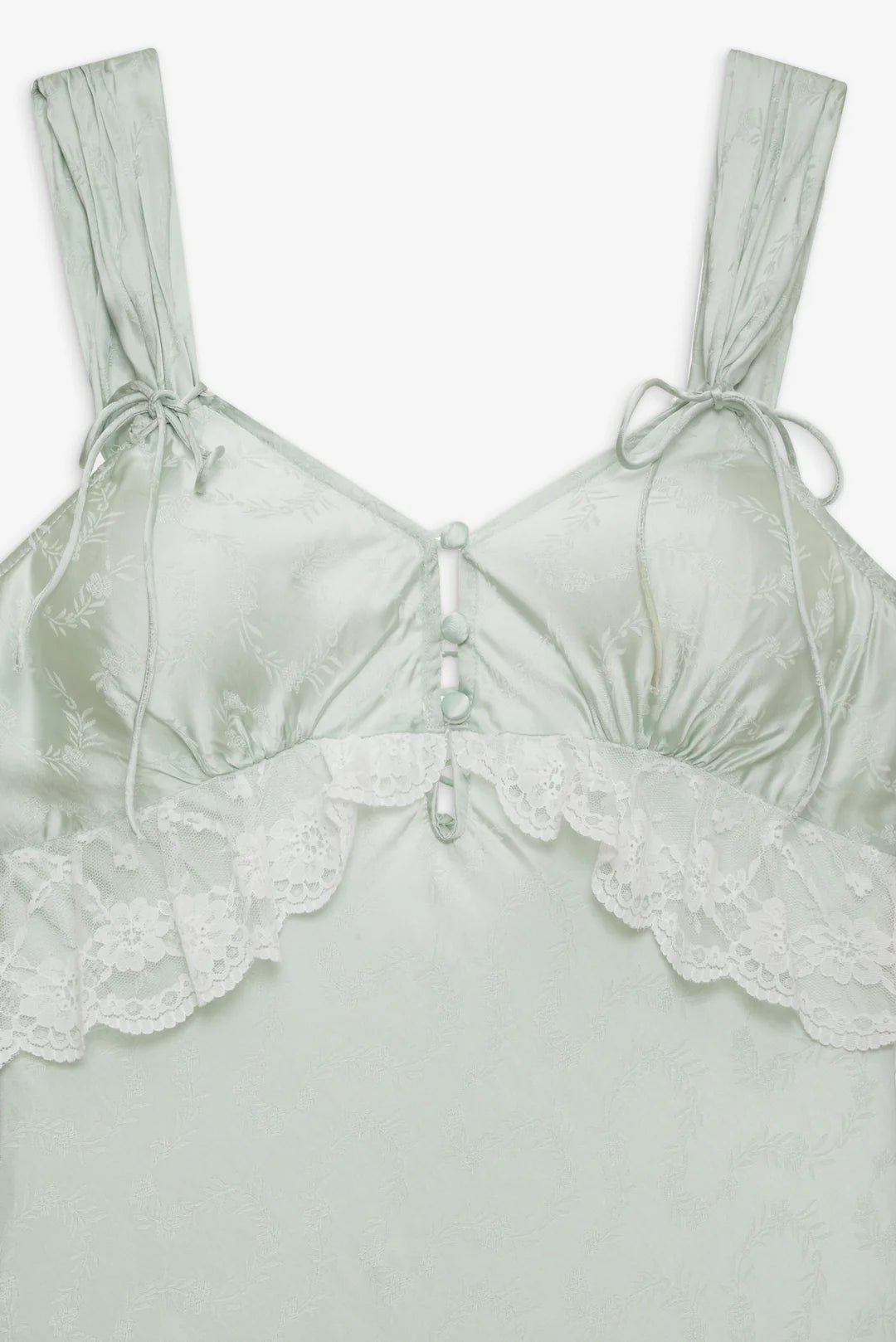 Mint Twist Jacquard Midi Slip Dress