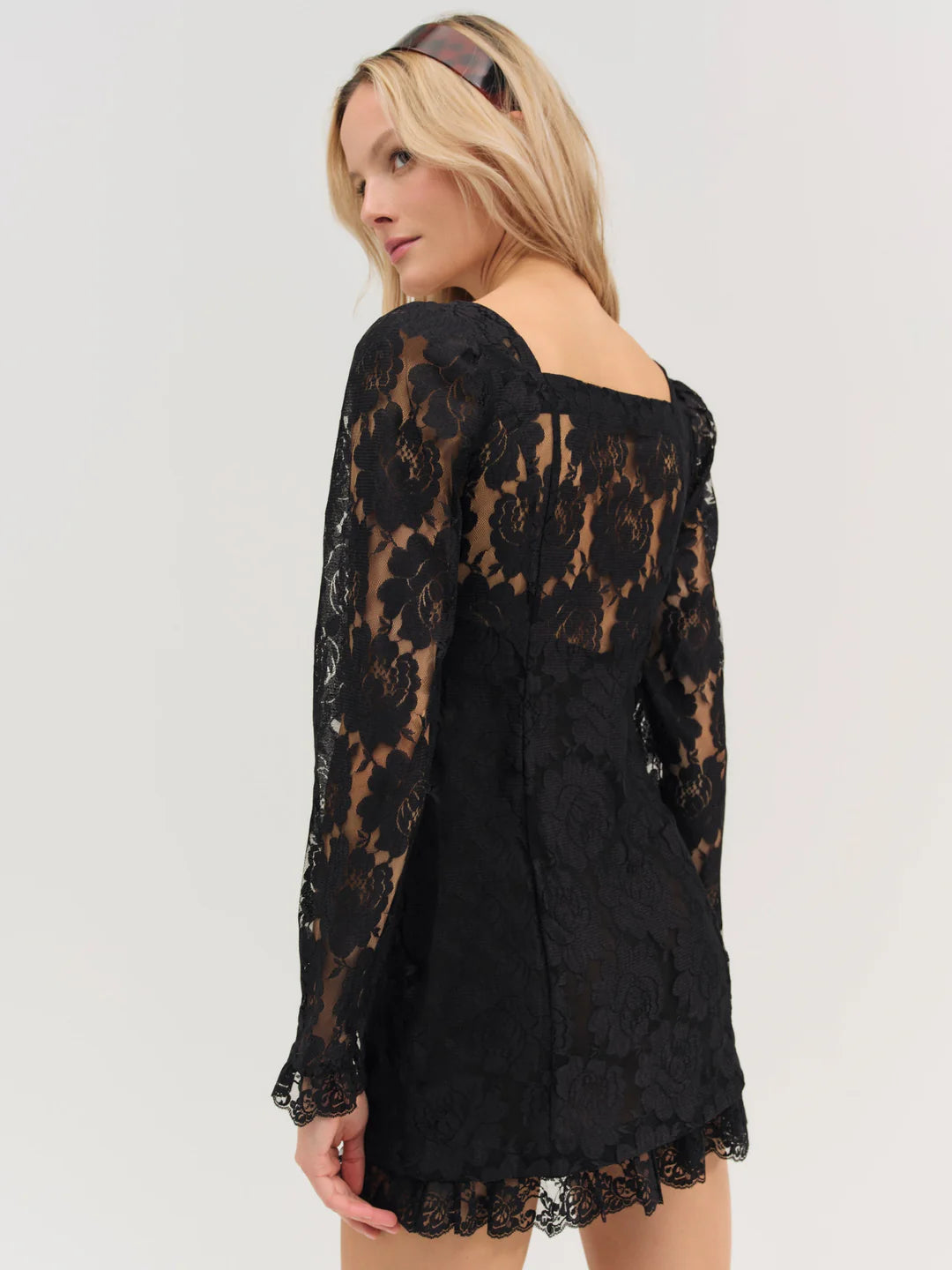 Claudia Rose Lace Long Sleeve Mini Dress