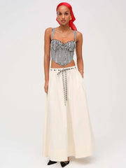 Georgia Poplin Midi Skirt