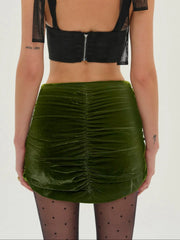 Martini Velvet Mini Skirt