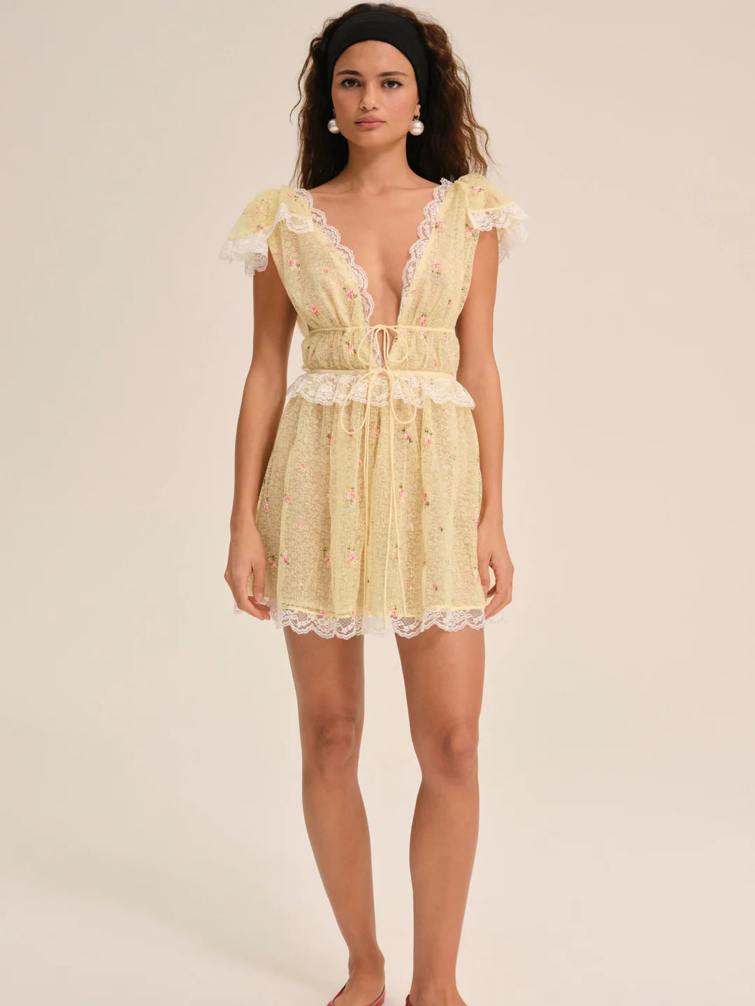 Poppy Lace Mini Dress