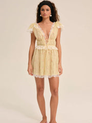 Poppy Lace Mini Dress